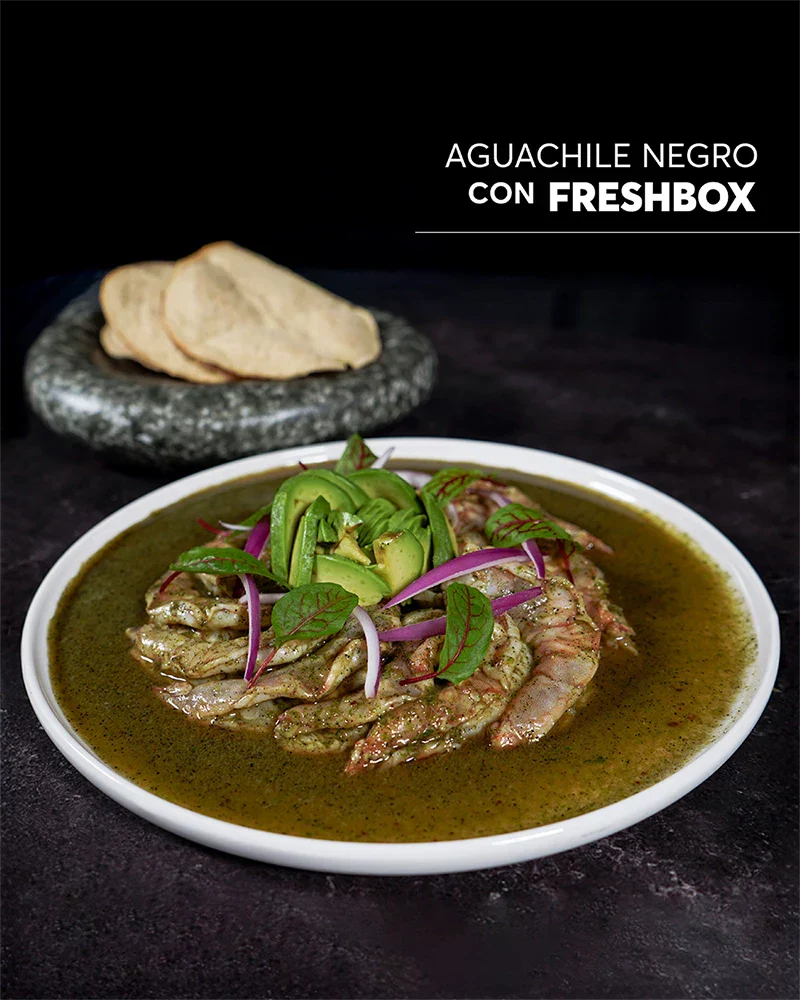 Aguachile Negro con Camarón