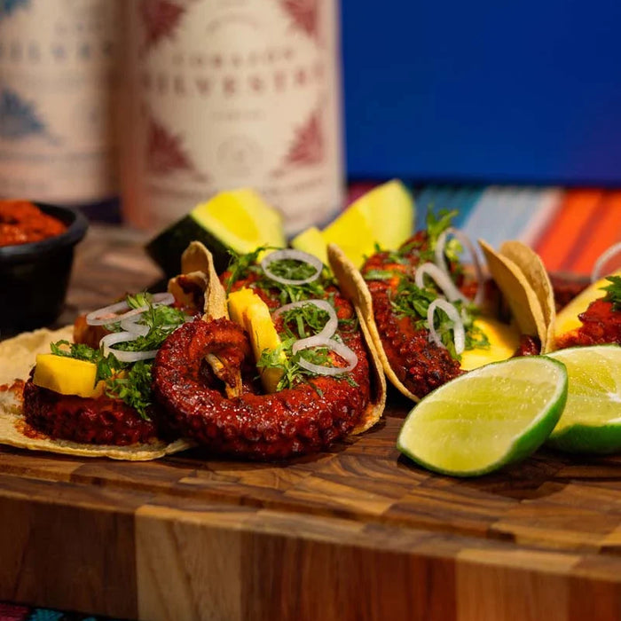 Tacos de pulpo al pastor