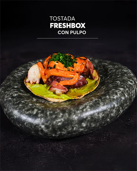 Tostada de Pulpo al Estilo Freshbox