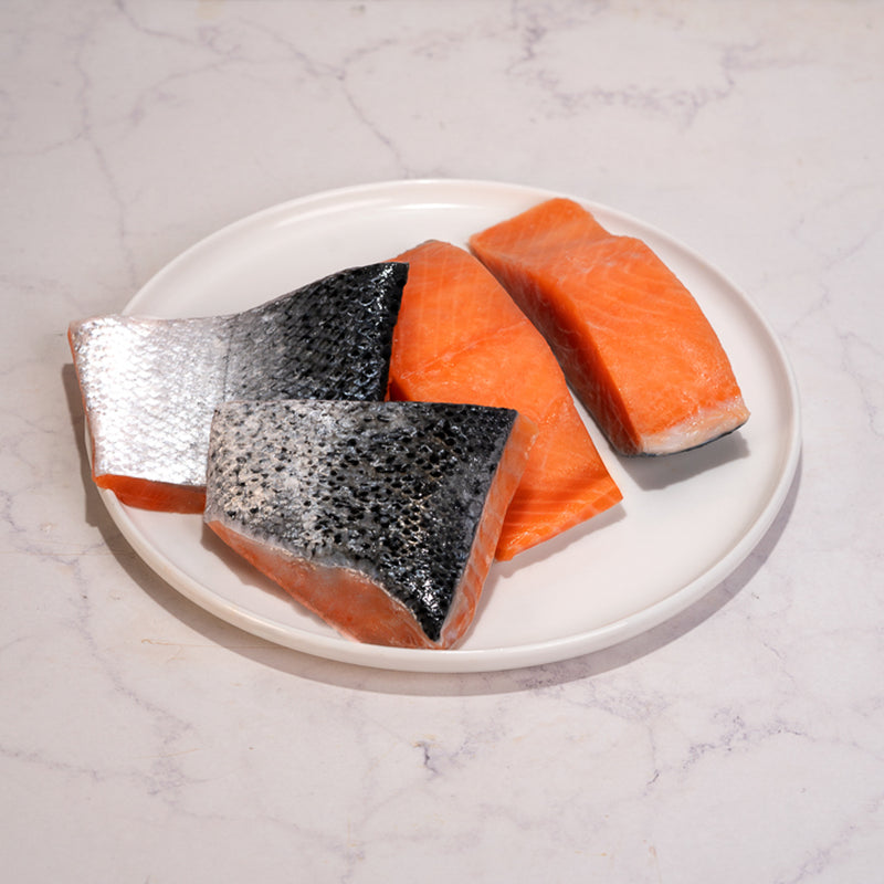 POSTAS DE SALMÓN ATLÁNTICO CON PIEL PREMIUM 1 KG