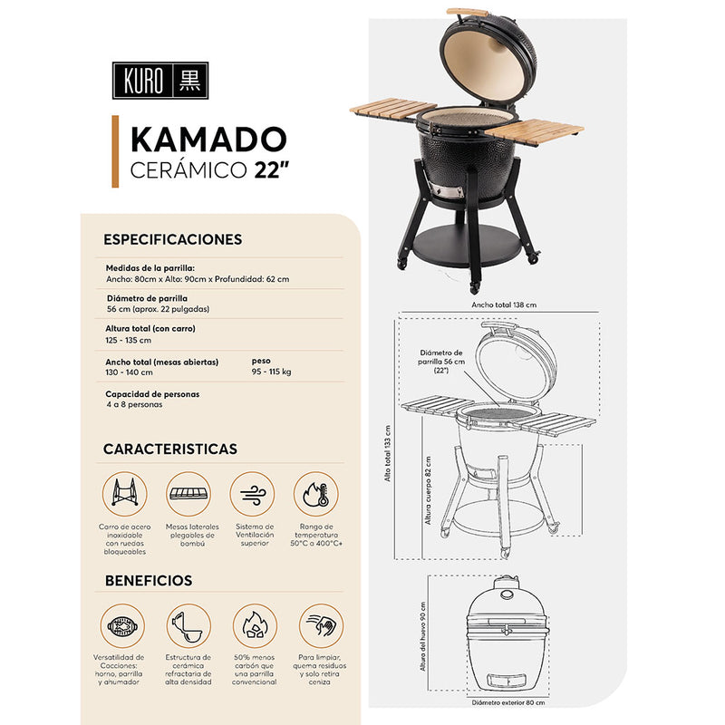 KAMADO 22 KURO GRILL