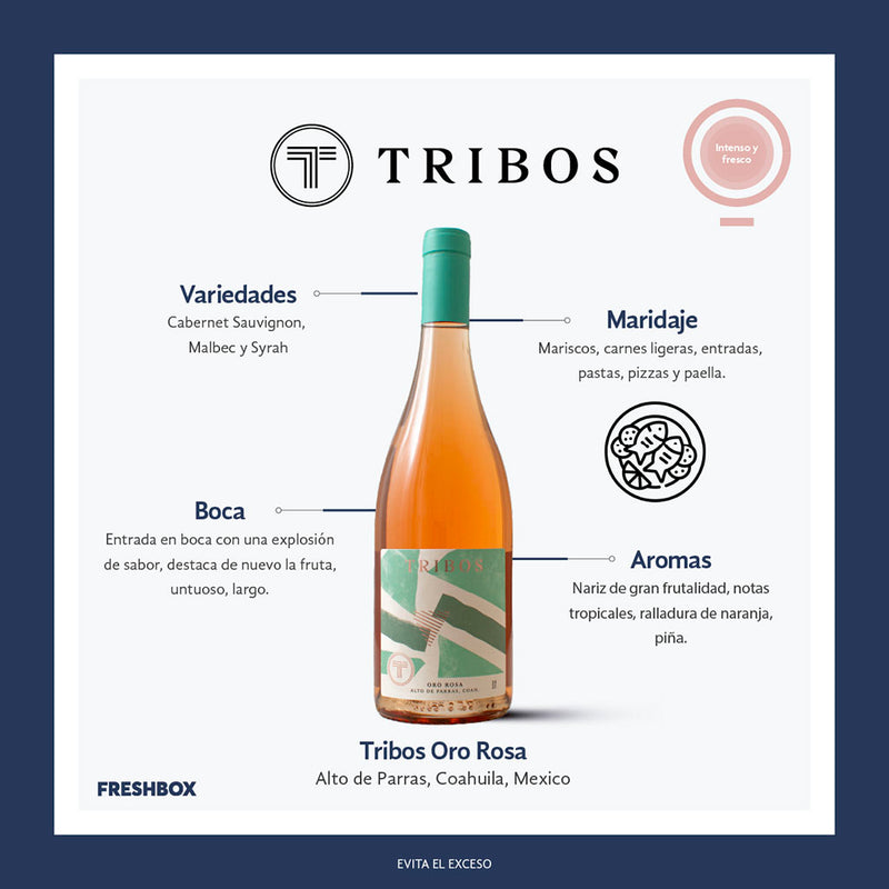 VINO ROSADO TRIBOS ORO ROSA 750 ml