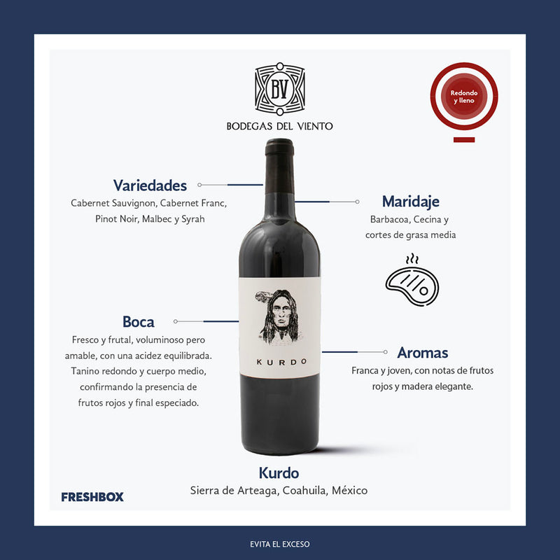 VT BODEGA DEL VIENTO KURDO 750 ml