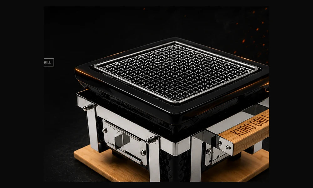 Asador Hibachi Cuadrado Mini Kuro Grill | Parrilla Japonesa de Carbón